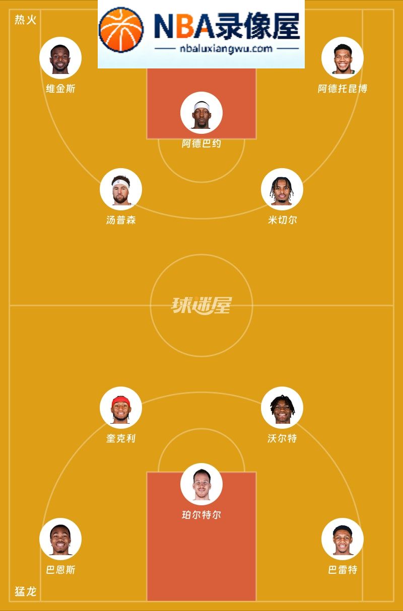 热火vs猛龙首发,热火vs猛龙首发阵容,NBA