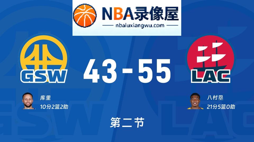勇士vs快船第二节战报,勇士vs快船第二节比分结果,NBA