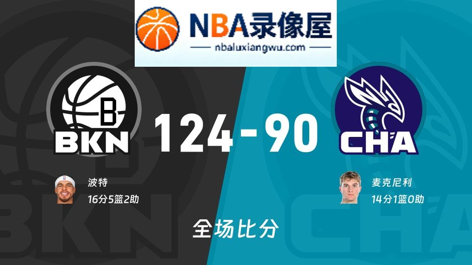 篮网vs黄蜂战报,篮网vs黄蜂比分结果,NBA