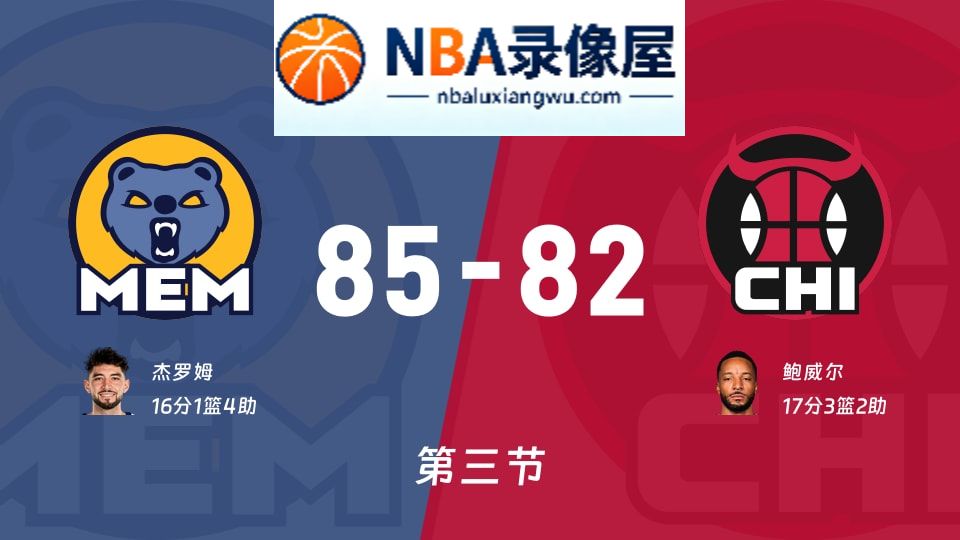 灰熊vs公牛第三节战报,灰熊vs公牛第三节比分结果,NBA
