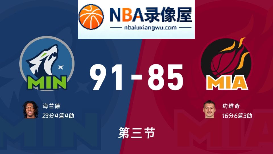 森林狼vs热火第三节战报,森林狼vs热火第三节比分结果,NBA