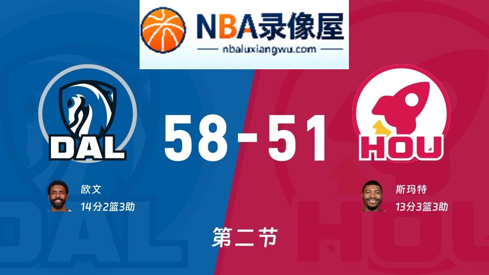 独行侠vs火箭第二节战报,独行侠vs火箭第二节比分结果,NBA