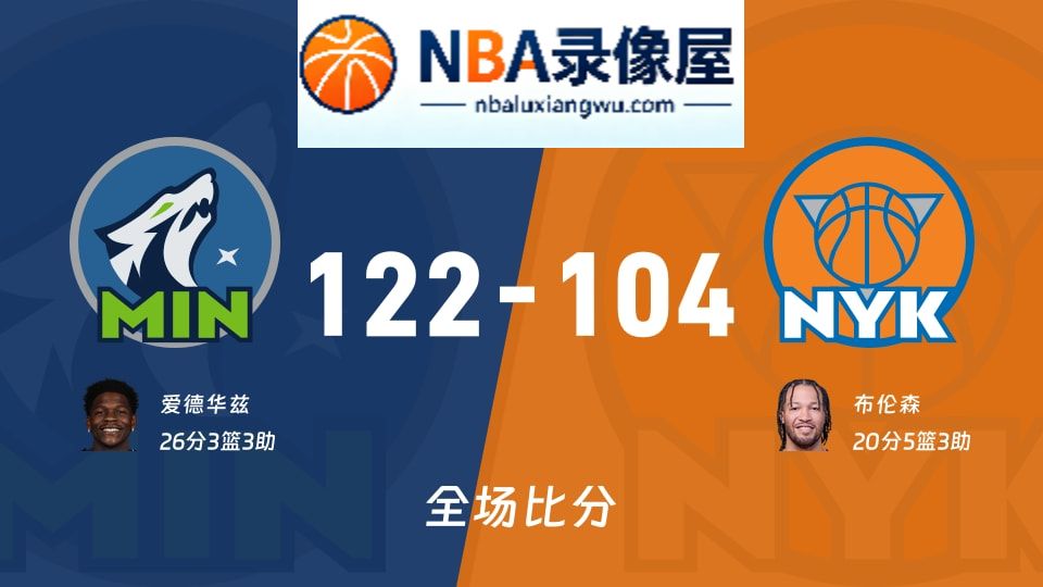 森林狼vs尼克斯战报,森林狼vs尼克斯比分结果,NBA