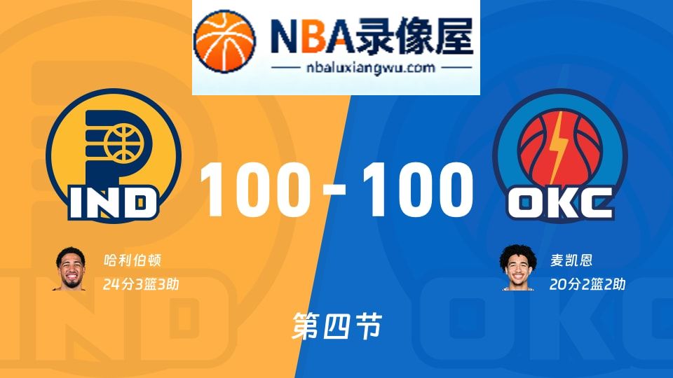 步行者vs雷霆第四节战报,步行者vs雷霆第四节比分结果,NBA