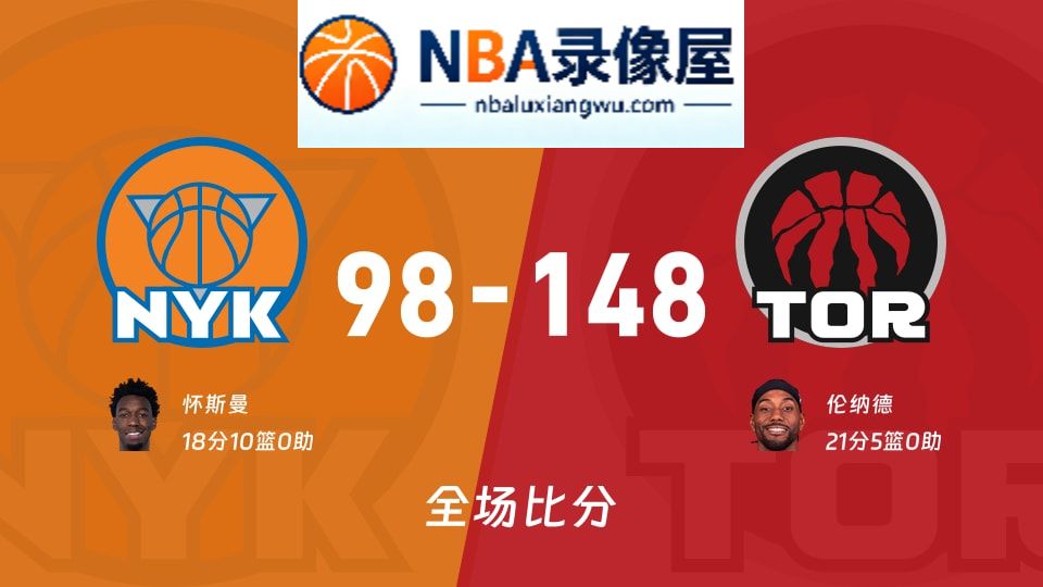 尼克斯vs猛龙战报,尼克斯vs猛龙比分结果,NBA