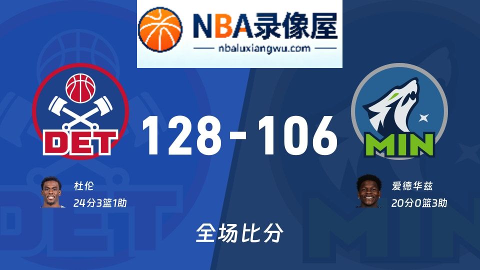 活塞vs森林狼战报,活塞vs森林狼比分结果,NBA