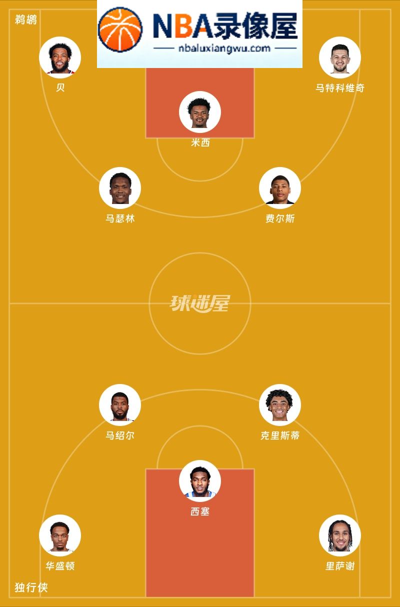 鹈鹕vs独行侠首发,鹈鹕vs独行侠首发阵容,NBA