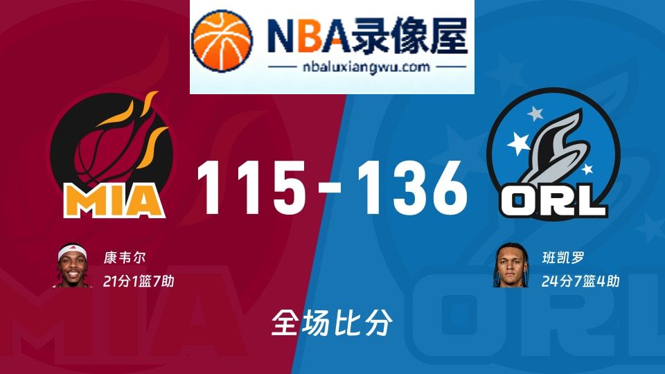 热火vs魔术战报,热火vs魔术比分结果,NBA