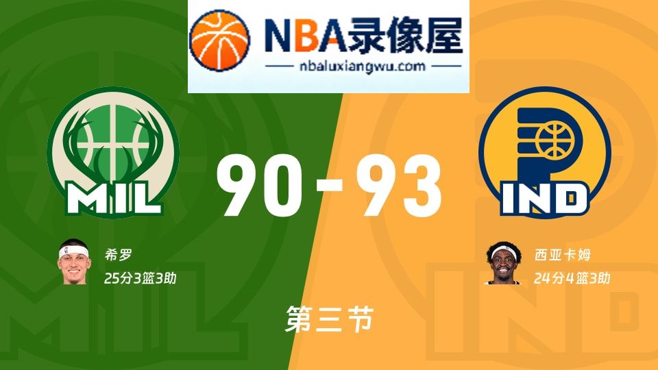雄鹿vs步行者第三节战报,雄鹿vs步行者第三节比分结果,NBA