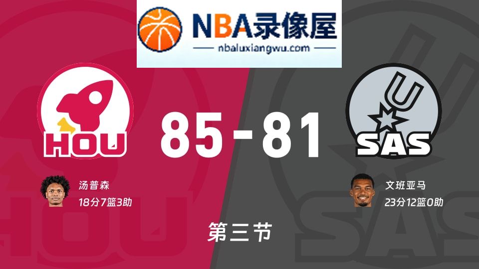 火箭vs马刺第三节战报,火箭vs马刺第三节比分结果,NBA