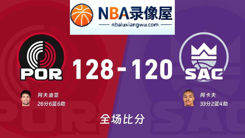 开拓者vs国王战报,开拓者vs国王比分结果,NBA