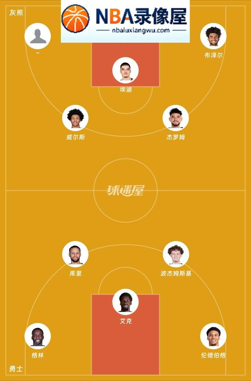 灰熊vs勇士首发,灰熊vs勇士首发阵容,NBA