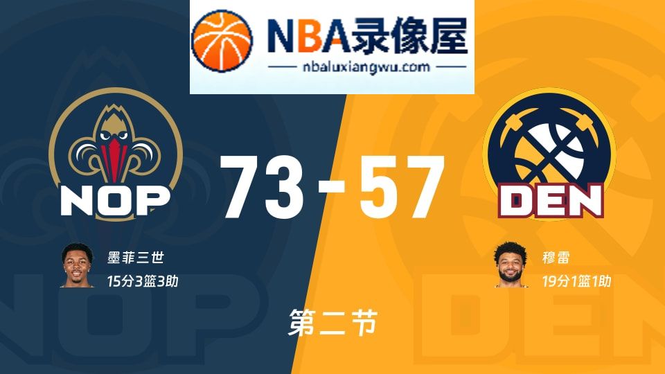 鹈鹕vs掘金第二节战报,鹈鹕vs掘金第二节比分结果,NBA