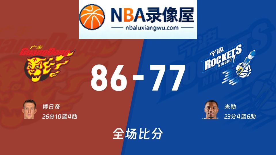 广东vs宁波战报,广东vs宁波比分结果,CBA