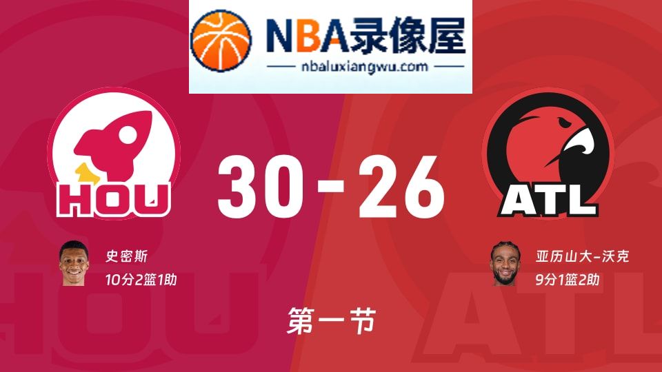 火箭vs老鹰第一节战报,火箭vs老鹰第一节比分结果,NBA