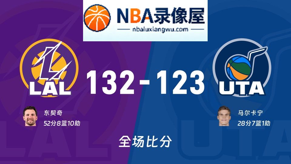 湖人vs爵士战报,湖人vs爵士比分结果,NBA
