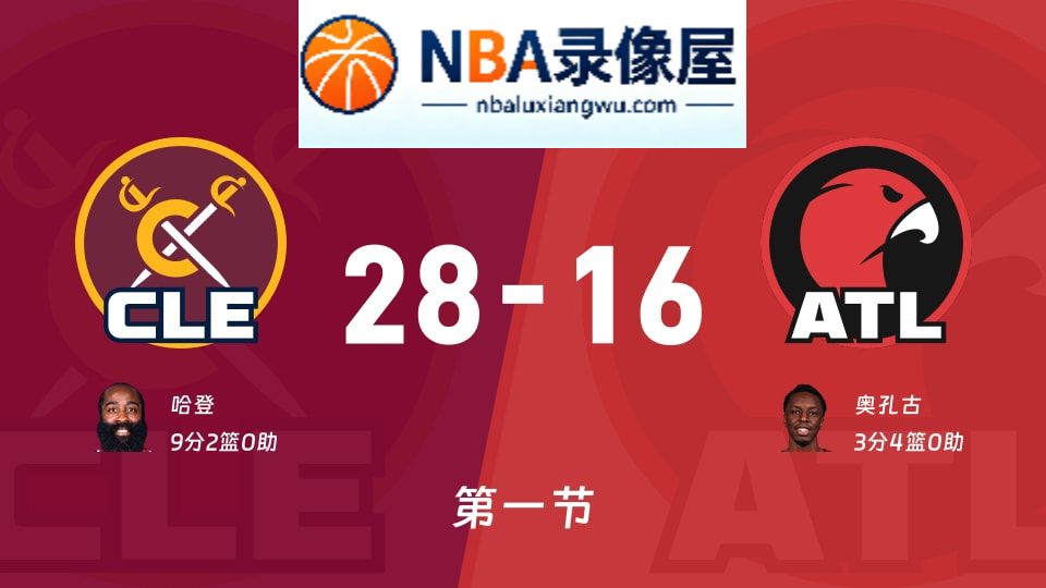 骑士vs老鹰第一节战报,骑士vs老鹰第一节比分结果,NBA