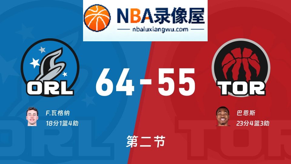魔术vs猛龙第二节战报,魔术vs猛龙第二节比分结果,NBA