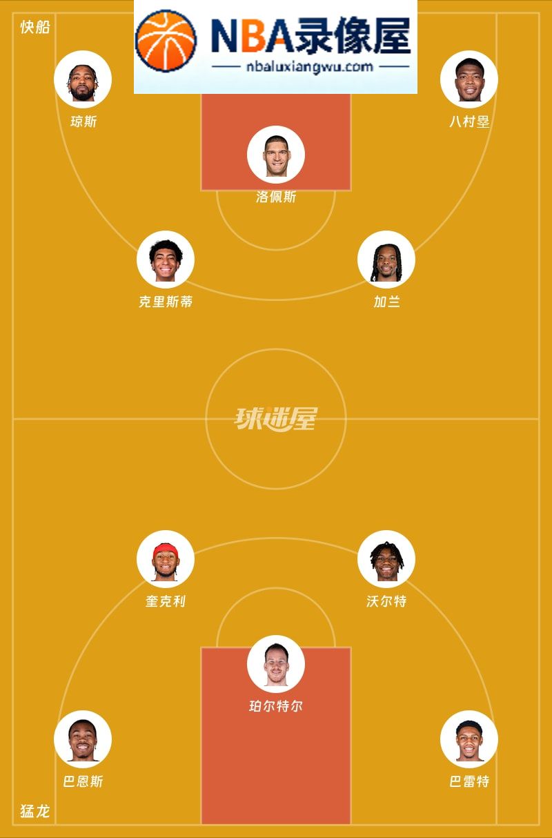 快船vs猛龙首发,快船vs猛龙首发阵容,NBA