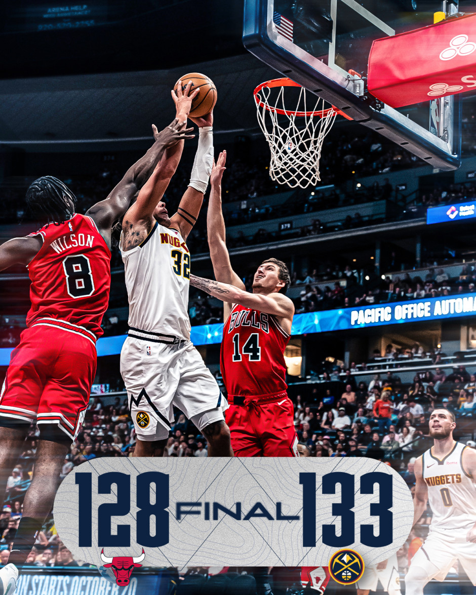 NBA回放全场录像高清：季前赛掘金vs公牛（10月12日）附比赛数据战报