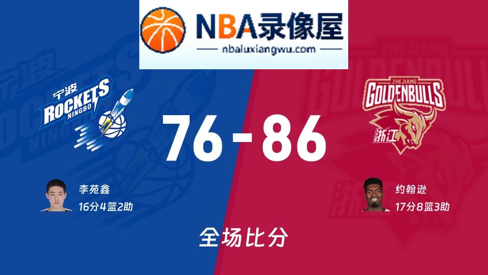 宁波vs浙江战报,宁波vs浙江比分结果,CBA
