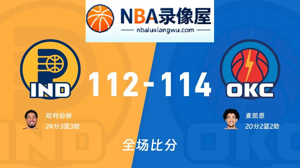 步行者vs雷霆战报,步行者vs雷霆比分结果,NBA