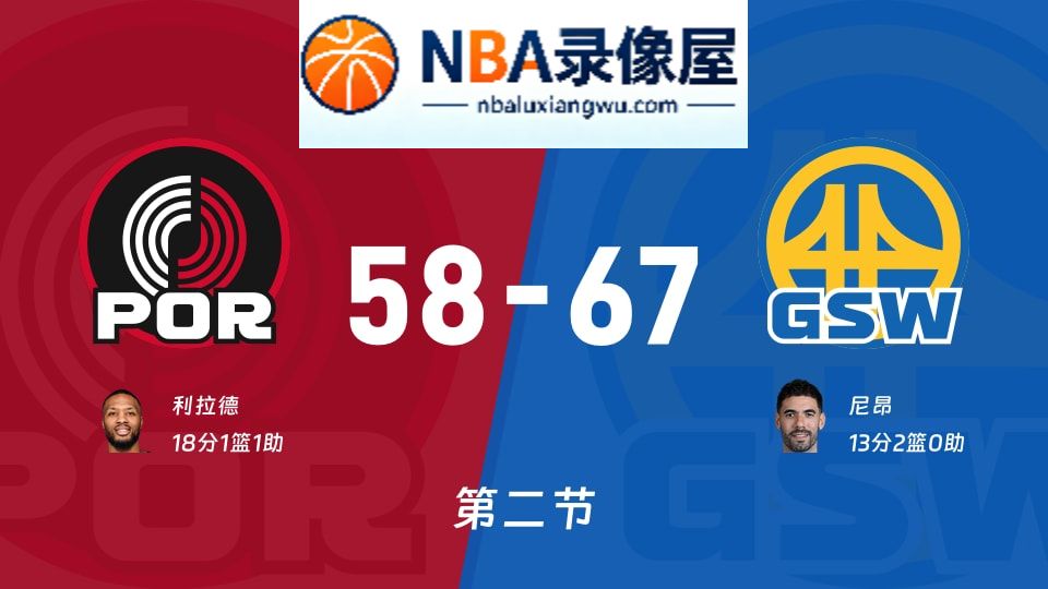 开拓者vs勇士第二节战报,开拓者vs勇士第二节比分结果,NBA