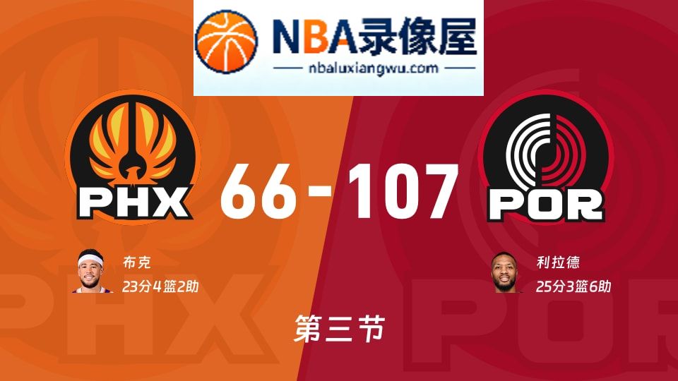 太阳vs开拓者第三节战报,太阳vs开拓者第三节比分结果,NBA