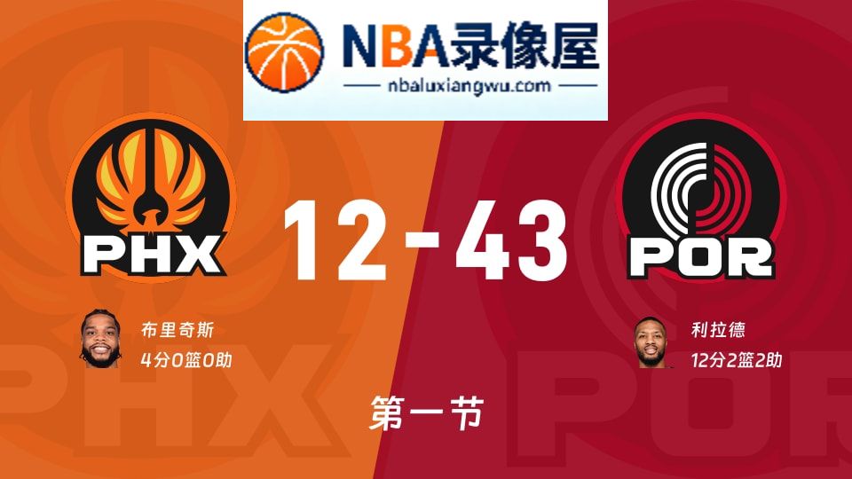 太阳vs开拓者第一节战报,太阳vs开拓者第一节比分结果,NBA