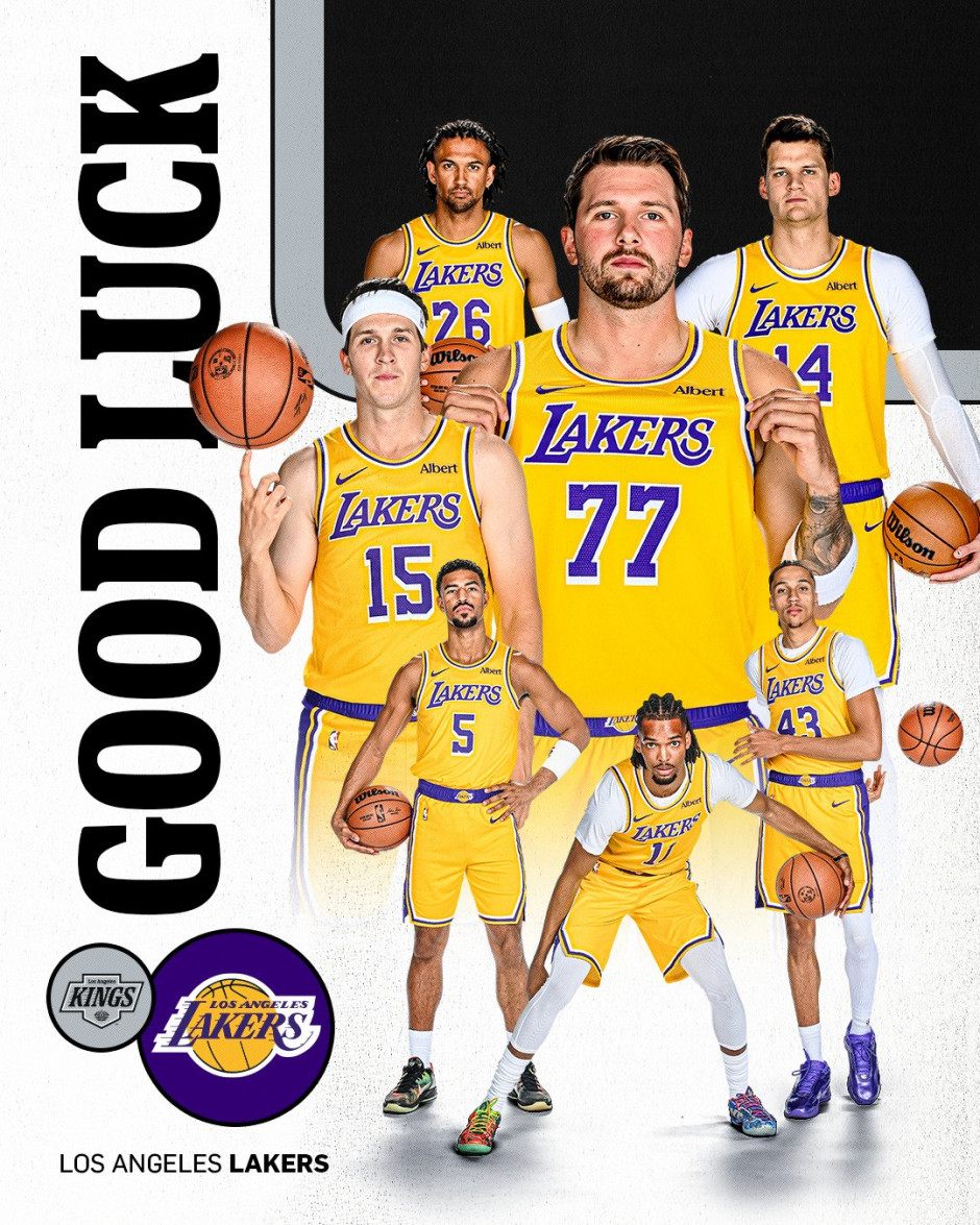 NBA常规赛湖人VS勇士首发名单揭晓！东契奇+里夫斯大战库里