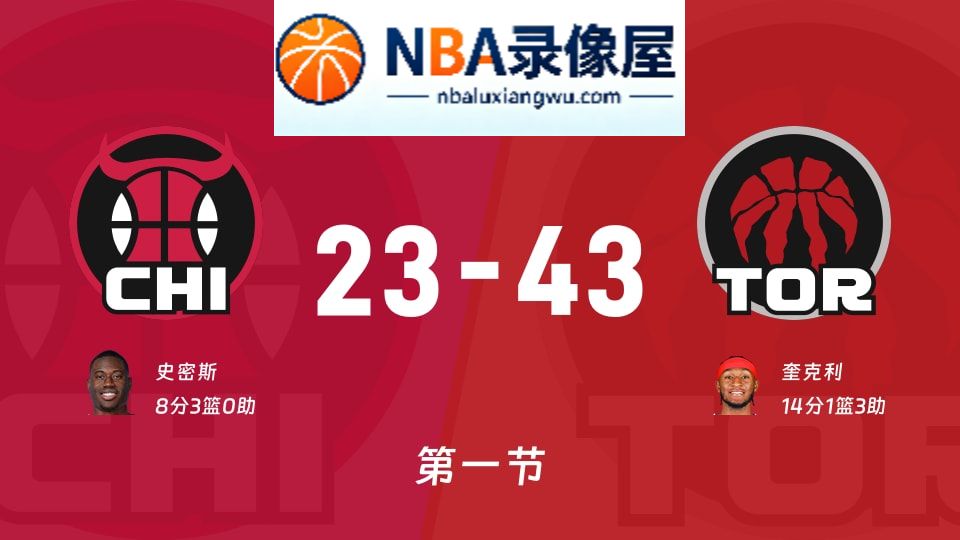 公牛vs猛龙第一节战报,公牛vs猛龙第一节比分结果,NBA