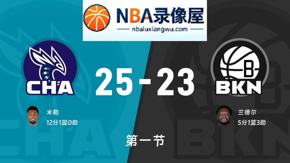 黄蜂vs篮网第一节战报,黄蜂vs篮网第一节比分结果,NBA