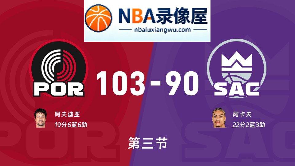 开拓者vs国王第三节战报,开拓者vs国王第三节比分结果,NBA