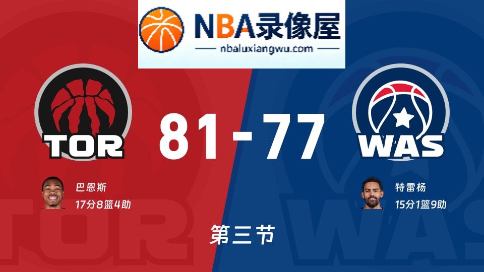 猛龙vs奇才第三节战报,猛龙vs奇才第三节比分结果,NBA