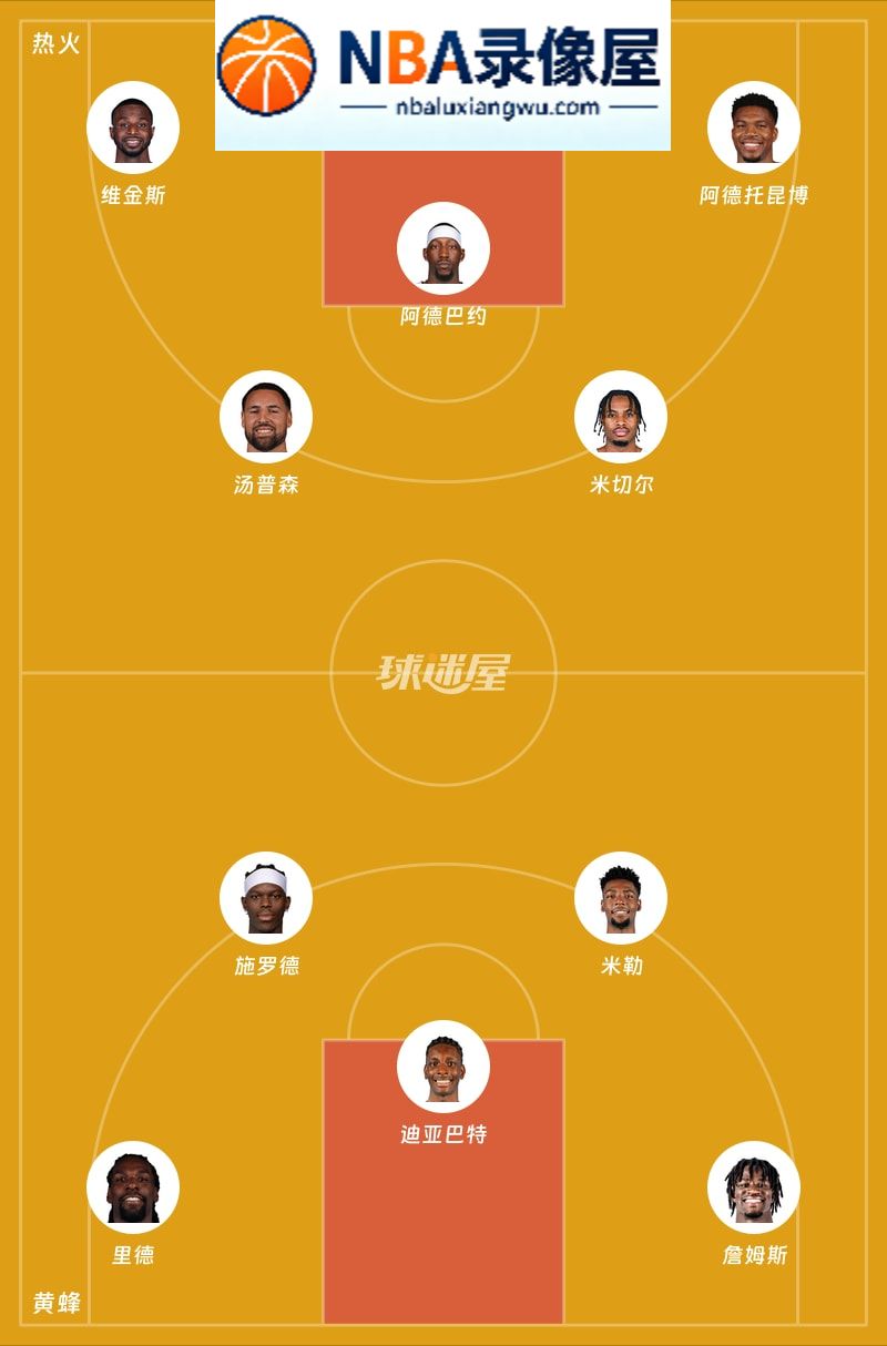 热火vs黄蜂首发,热火vs黄蜂首发阵容,NBA