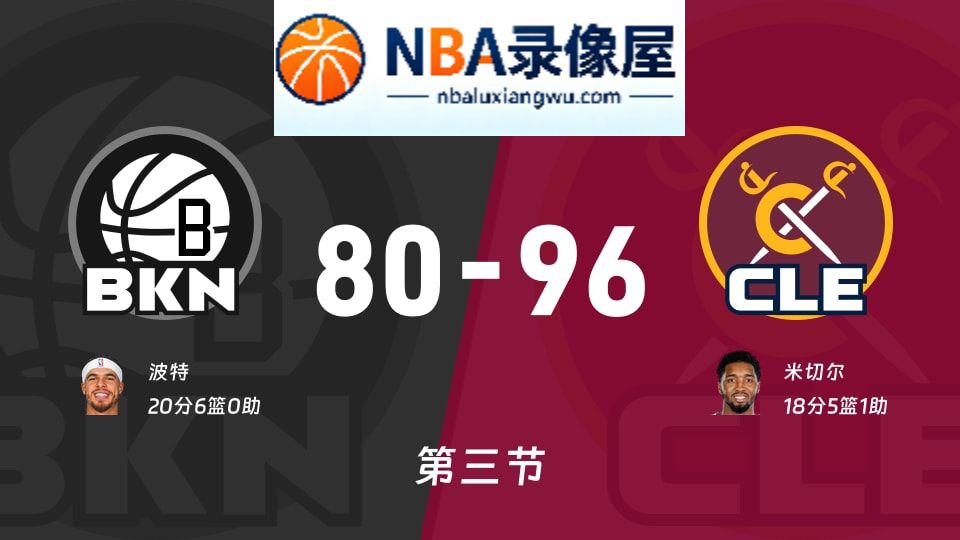 篮网vs骑士第三节战报,篮网vs骑士第三节比分结果,NBA