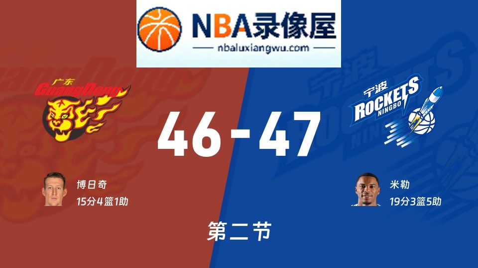 广东vs宁波第二节战报,广东vs宁波第二节比分结果,CBA