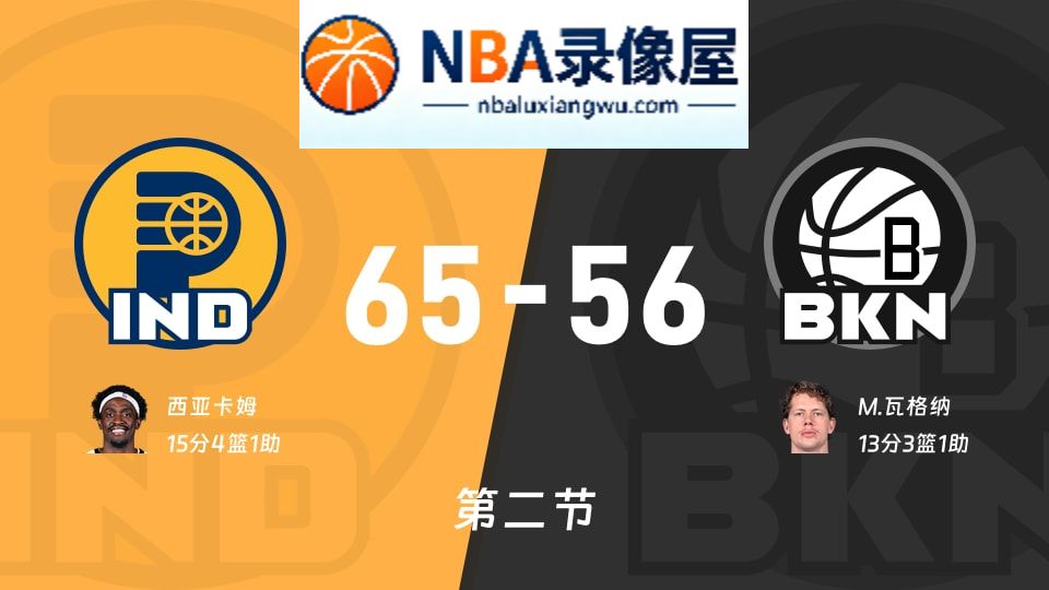 步行者vs篮网第二节战报,步行者vs篮网第二节比分结果,NBA