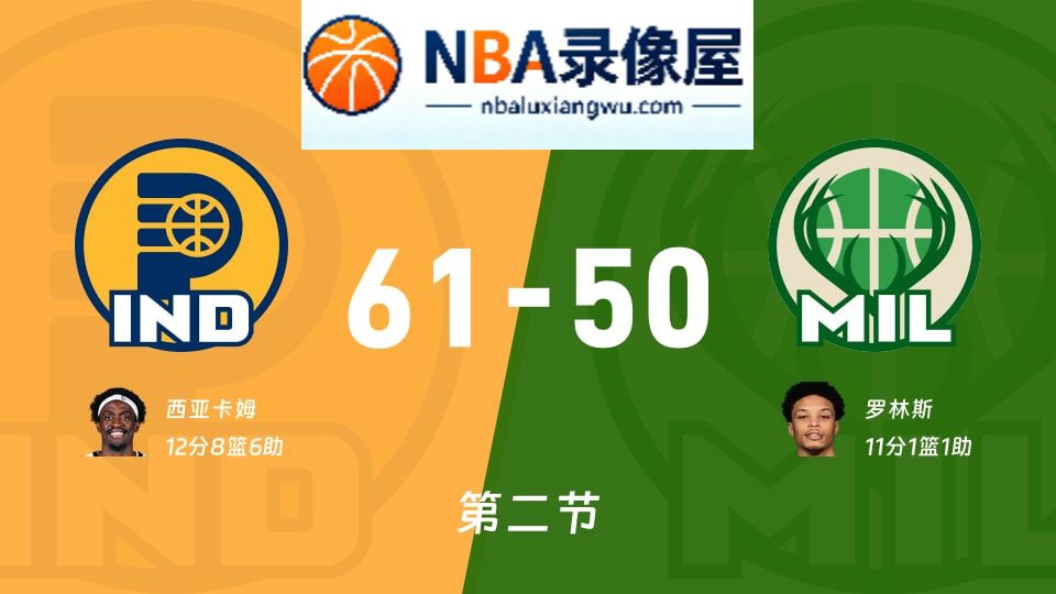 步行者vs雄鹿第二节战报,步行者vs雄鹿第二节比分结果,NBA