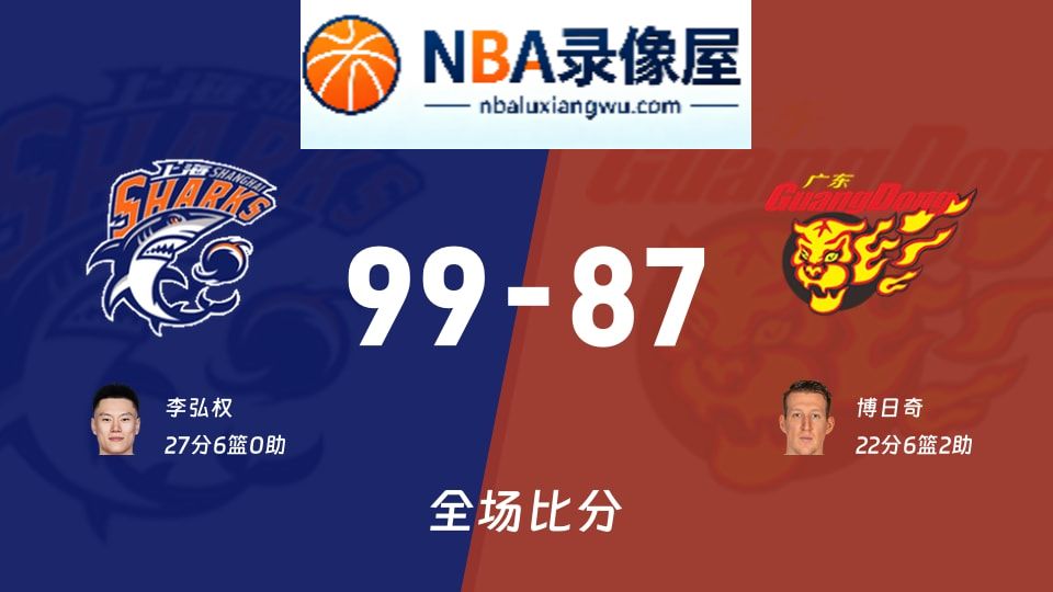 上海vs广东战报,上海vs广东比分结果,CBA