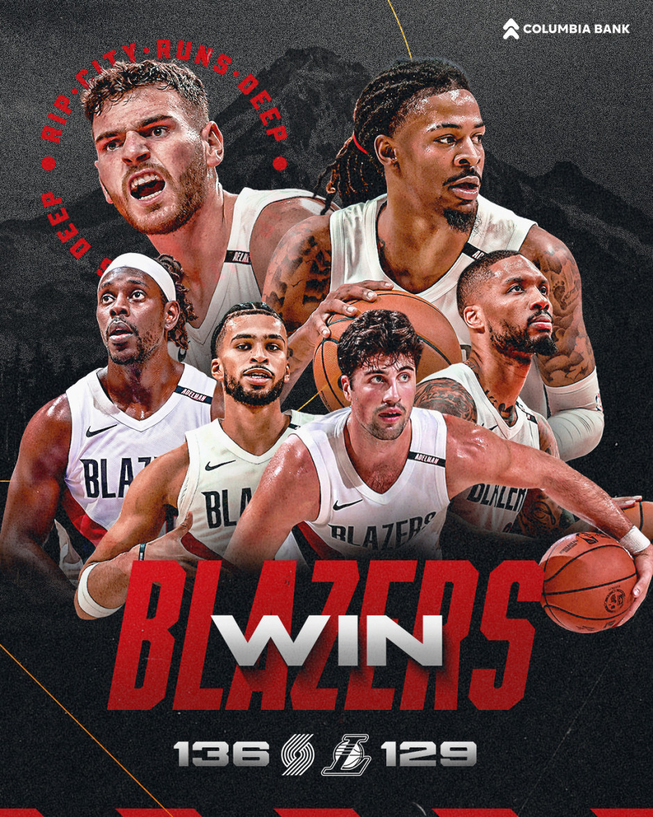 NBA回放全场录像高清：常规赛开拓者vs湖人（10月28日）附数据战报