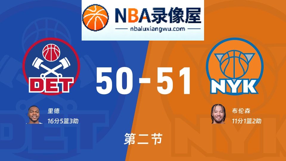 活塞vs尼克斯第二节战报,活塞vs尼克斯第二节比分结果,NBA