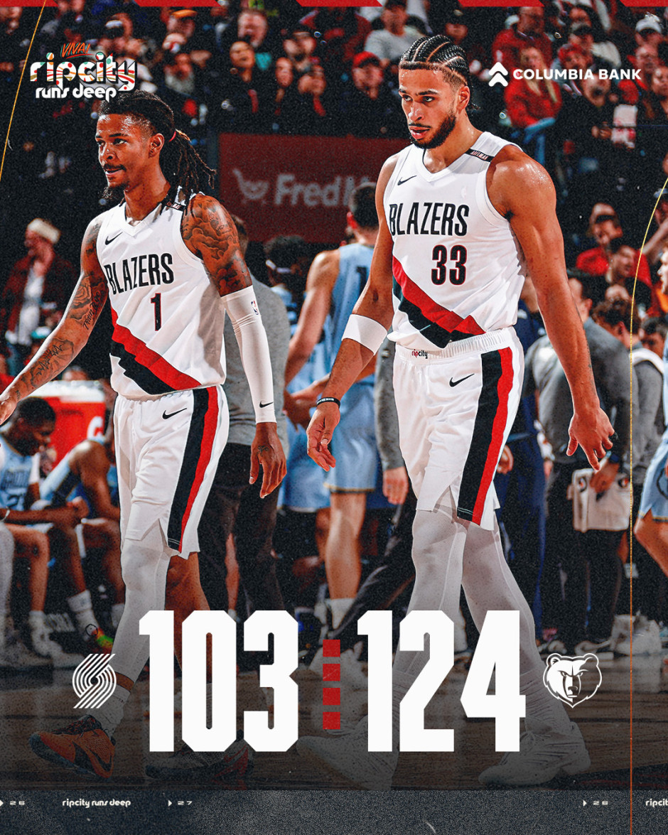 NBA回放全场录像高清：常规赛灰熊vs开拓者（10月30日）附数据战报