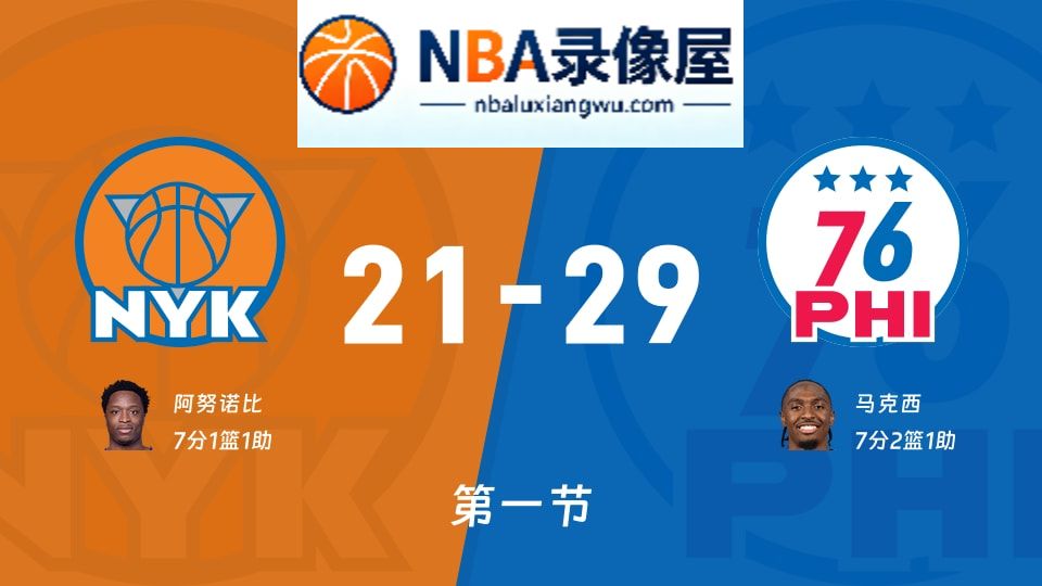 尼克斯vs76人第一节战报,尼克斯vs76人第一节比分结果,NBA
