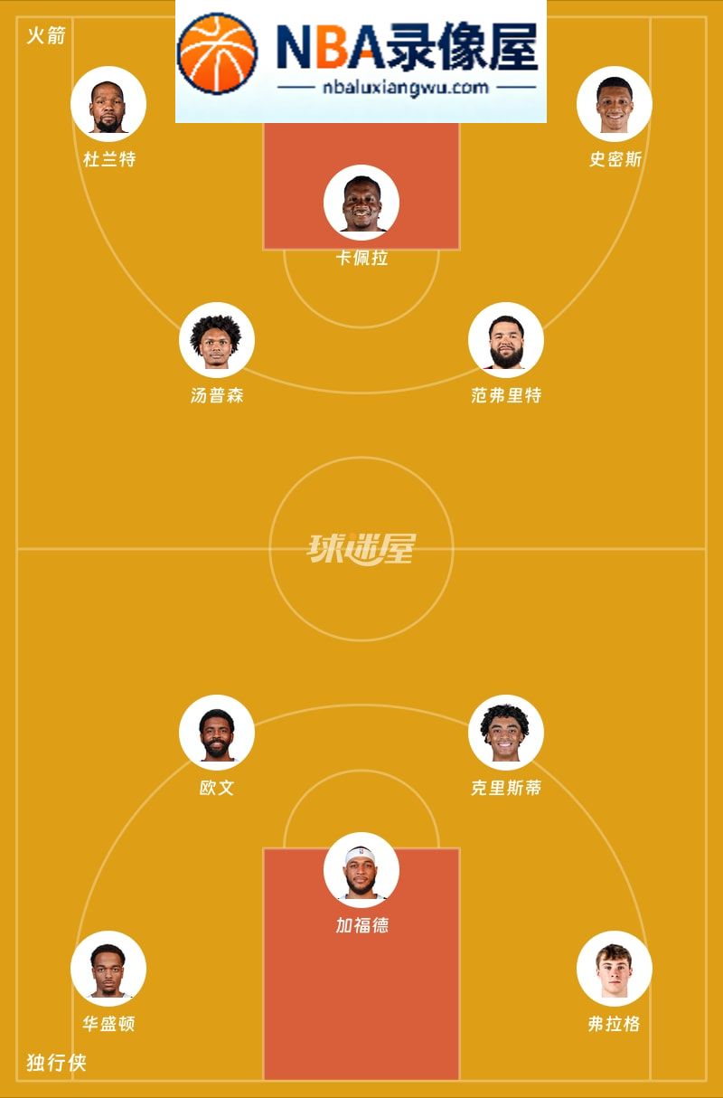 火箭vs独行侠首发,火箭vs独行侠首发阵容,NBA